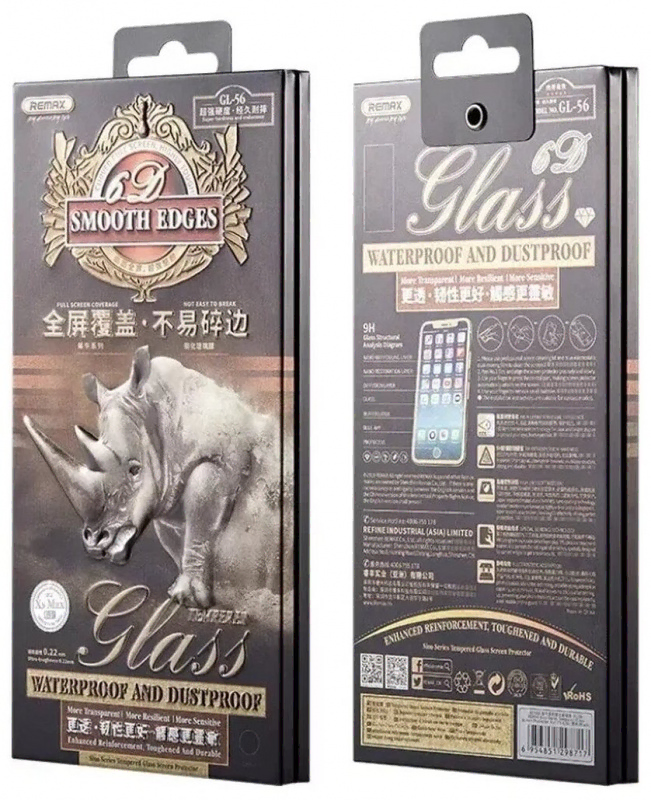 Tempered Glass iPhone 13/14/13 Pro Remax Premium Matte Black Full Screen