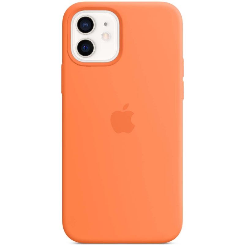 Накладка Apple iPhone 12/12 Pro Silicon Case MagSafe (Кумкват)