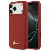 Guess для iPhone 17 Pro Max чехол Liquid silicone Gold metal logo & Camera Hard Magenta (MagSafe)
