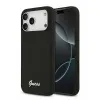Guess для iPhone 17 Pro чехол Liquid silicone Gold metal logo & Camera Hard Black (MagSafe)
